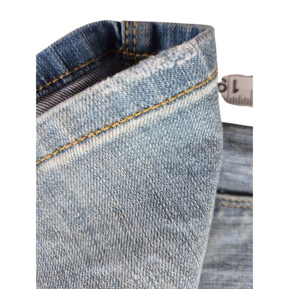 Boston Proper Jeans Womens Size 6 Boot Cut Distressed Denim Light Wash High Rise - Picture 10 of 11